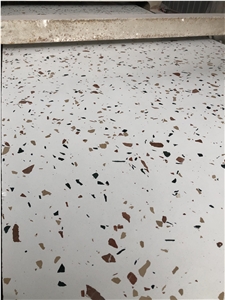 Multicolor White Terrazzo Shopping Mall Floor Desert Sand